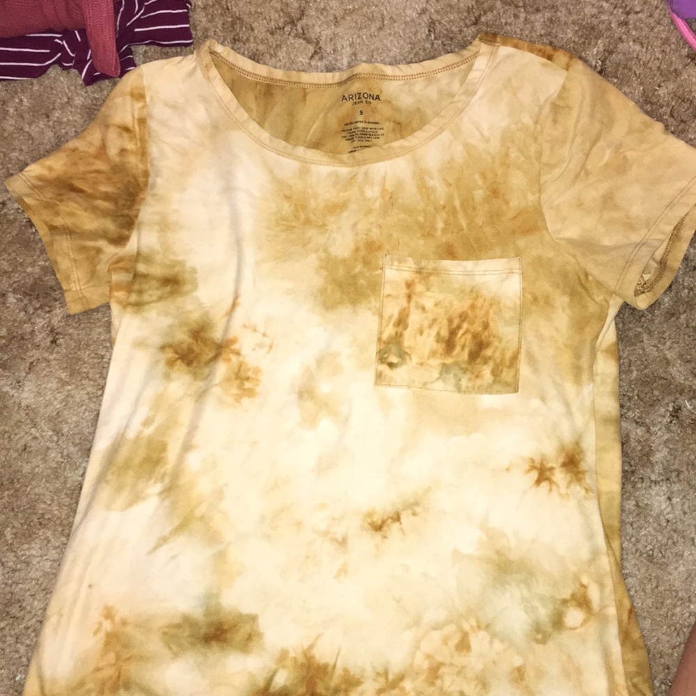 Yellow tie-dye shirt